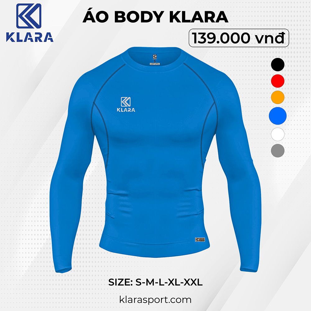 Áo Giữ Nhiệt Body Klara – Xanh