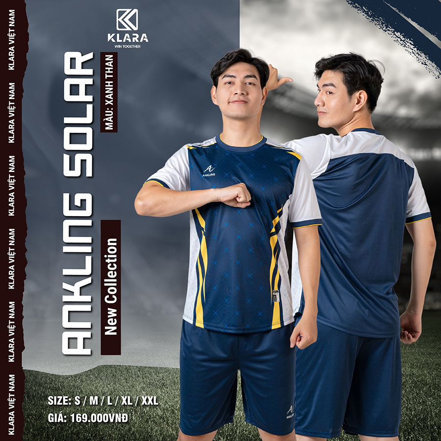 Bộ Quần Áo Bóng Đá Ankling Solar – Xanh Than
