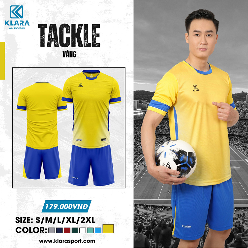 Bộ Quần Áo Bóng Đá Tackle – Vàng