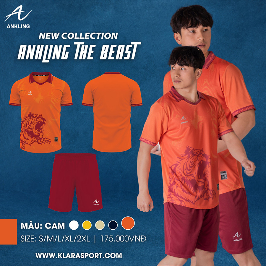 Bộ Quần Áo Bóng Đá ANKLING THE BEAST – Cam