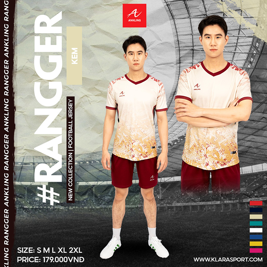 Bộ Quần Áo Bóng Đá ANKLING RANGGER – Kem