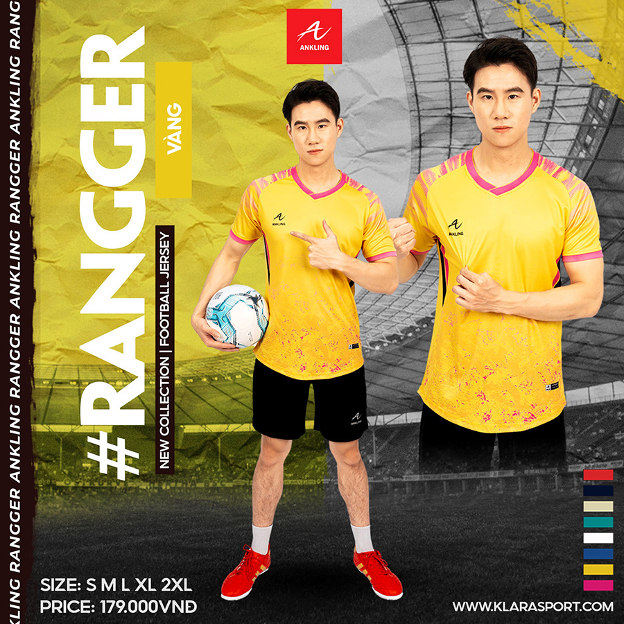 Bộ Quần Áo Bóng Đá ANKLING RANGGER – Vàng
