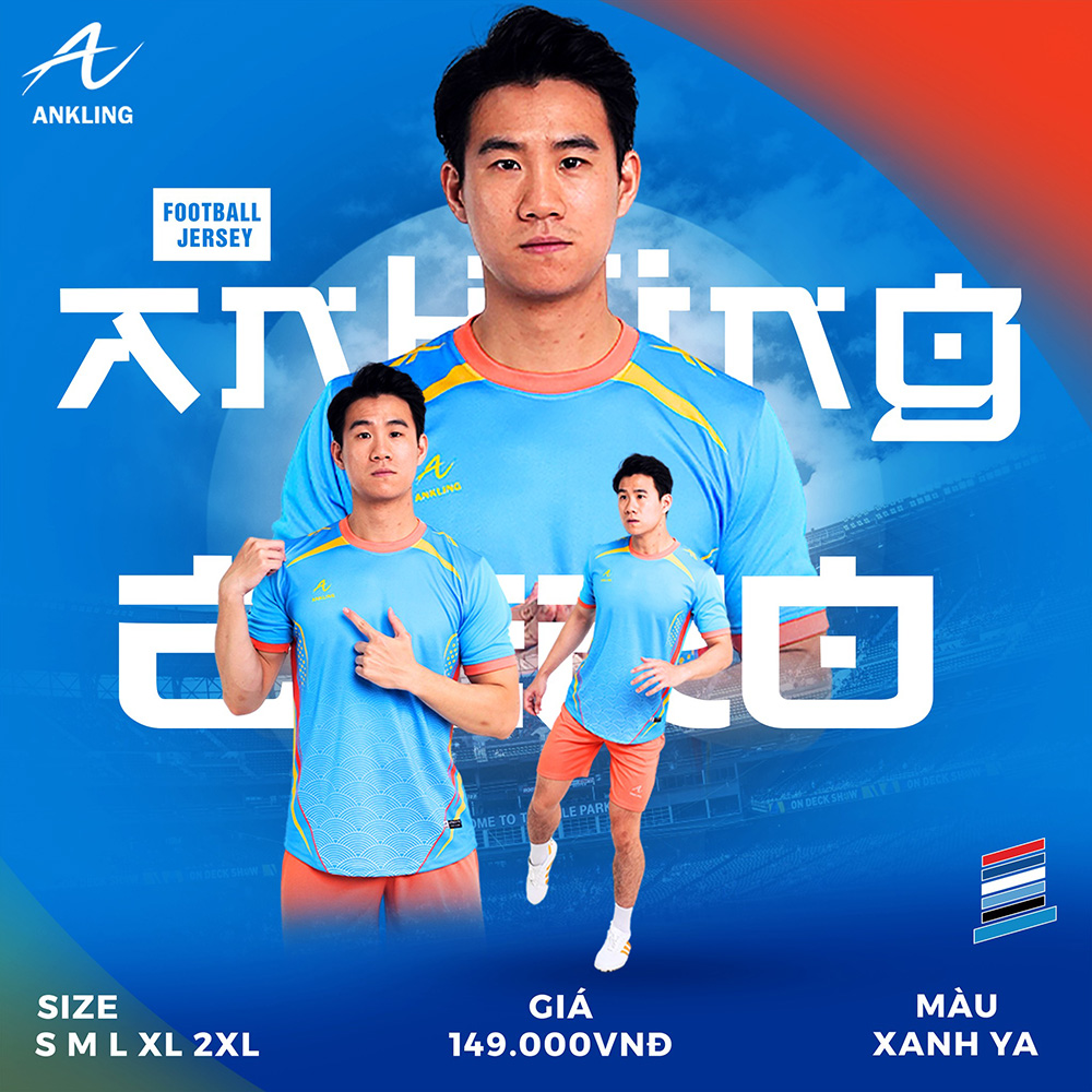 Bộ Quần Áo Bóng Đá ANKLING ZERO – Xanh YA