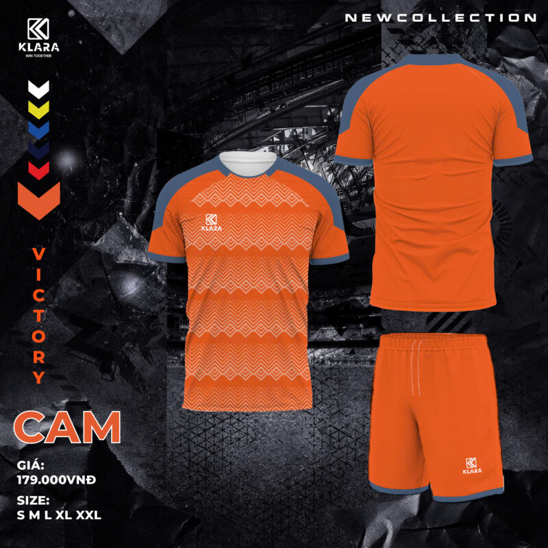 Bộ Quần Áo Bóng Đá KLARA VICTORY – Cam
