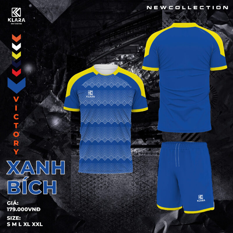 Bộ Quần Áo Bóng Đá KLARA VICTORY – Xanh bích